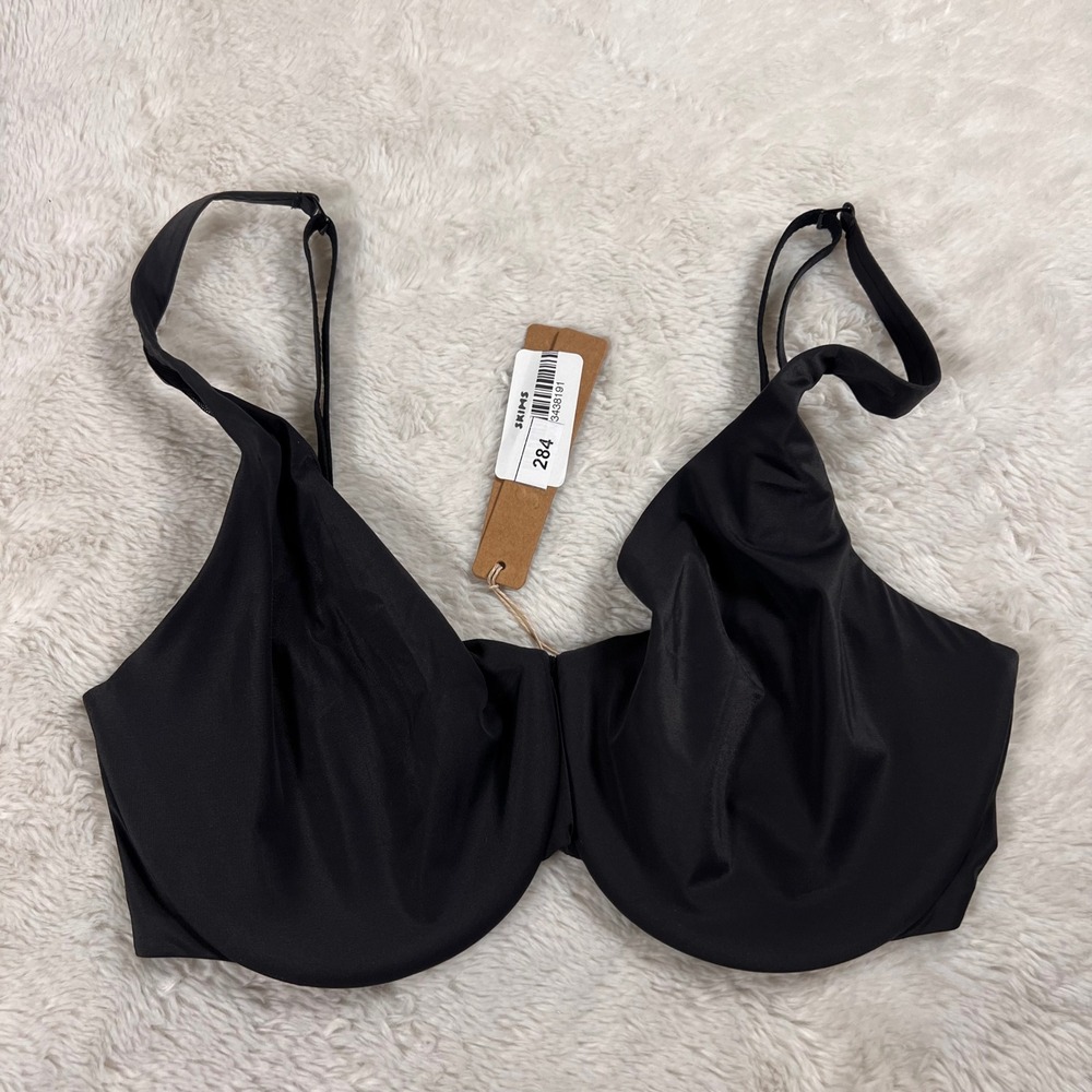 SKIMS Smoothing Intimates Unlined Minimizer Bra Onyx Black 32DD FL-FUL-6416W NWT